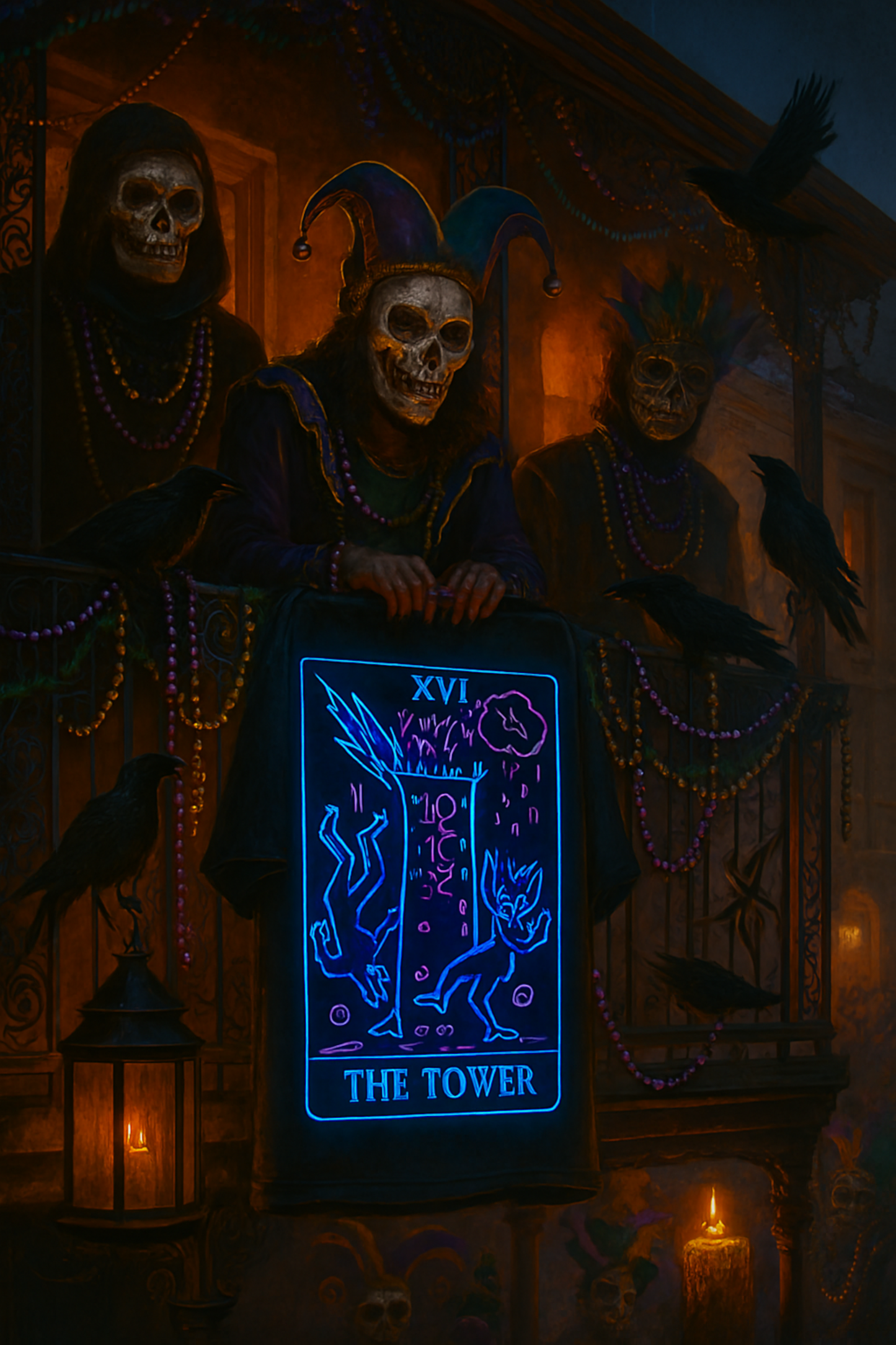 The Tower Arcana Neon Hoodie